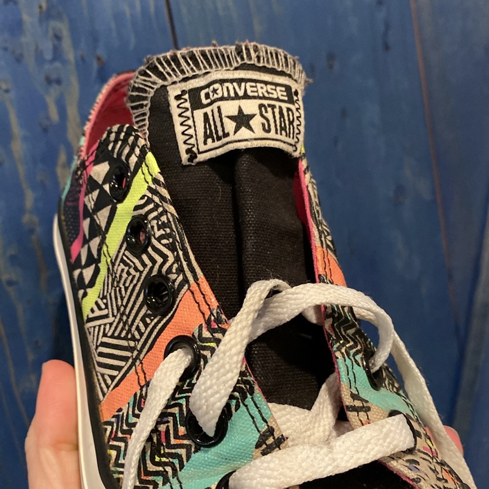 Converse All Star Neon Tribal Print Sneakers Retired Print - Picture 10 of 12